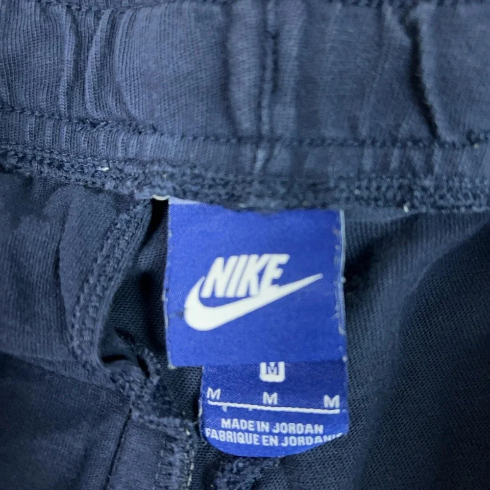 Nike Pants Mens Medium Blue Twill Joggers Elastic Waist Lounge Gym Athletic Club